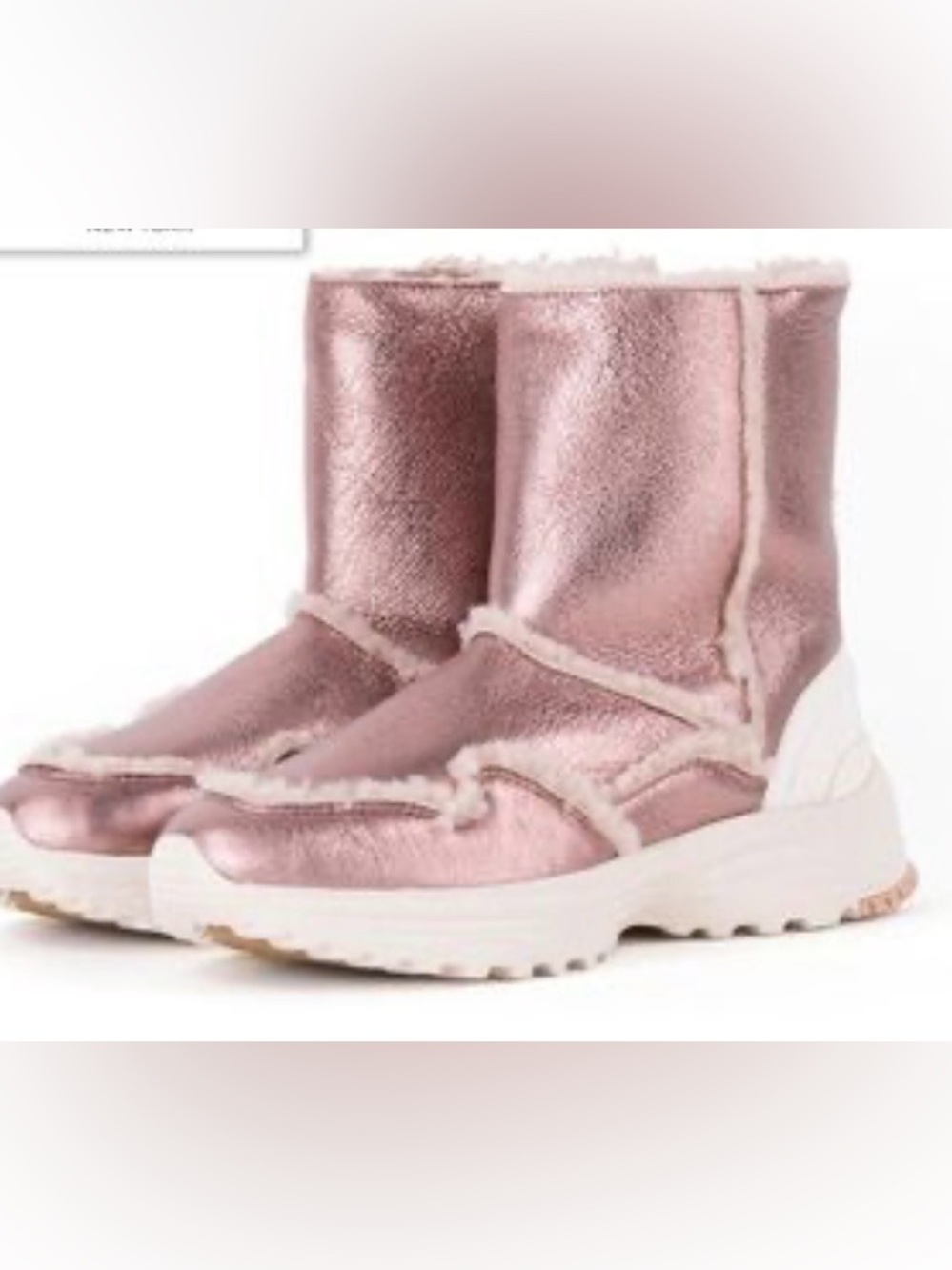 NWT Coach Portia Metallic Pink Booties